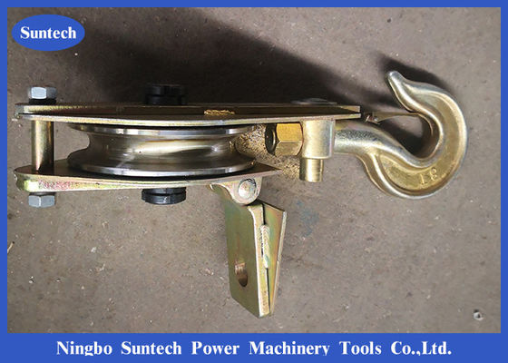 Single Sheave Tower Erection Stringing Tools Steel Pulley Block For Lifting / Hoisting