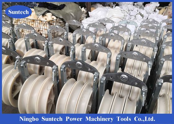 508 X100mm Transmission Line Nylon Sheave Wheel Conductor Stringing Pulley Block