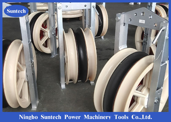Transmission Line Bundled Triple Conductor Pulley Block 660mm With Cast Steel Sheave