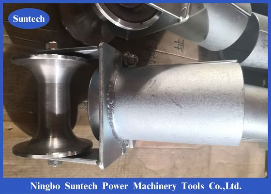 Underground Cable Aluminum Wheel Steel Bellmouths For 150mm Tube Entrance