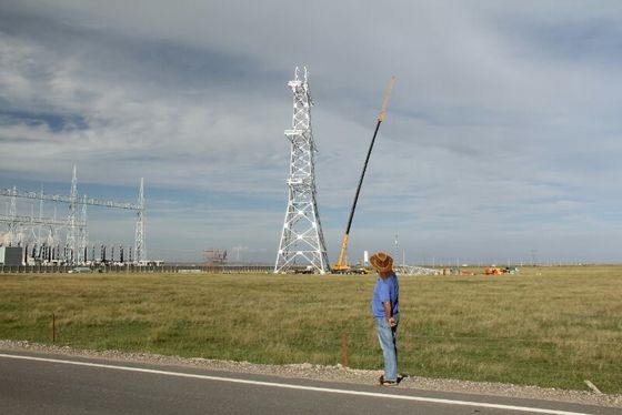 35 66 110 220kv Transmission Line Angel Steel Tower For Construction Site