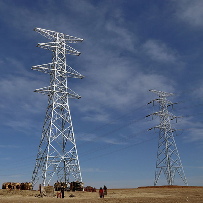 Galvanized Q255 Q355 Steel 330kV Power Line Tower