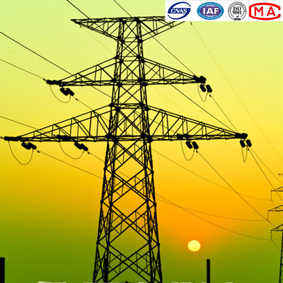 Polygonal Conical 220kv River Crossing Lattice Steel Tower