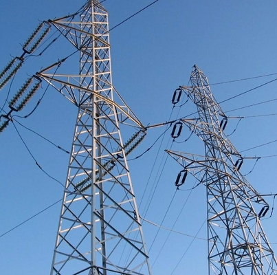 Polygonal Conical 220kv River Crossing Lattice Steel Tower