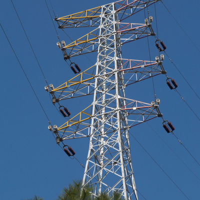 Galvanized Angle Steel Cross Arm Transmission Line Tower