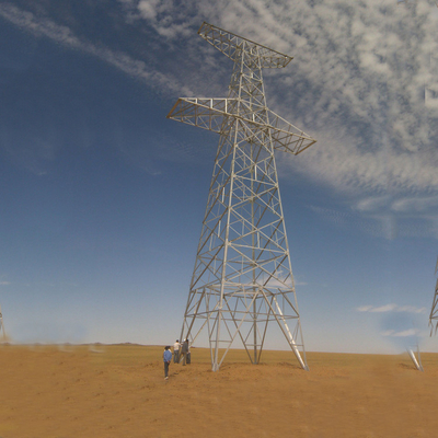 Polygonal Conical 10kv To 750kv Transmission Line Angle Tower