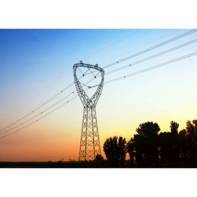 Polygonal Conical 10kv To 750kv Transmission Line Angle Tower