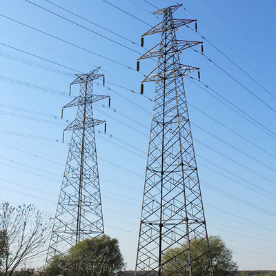 Tubular Hot Dip Galvanized 330kv Angel Steel Lattice Tower