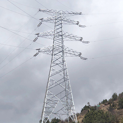 Anger Steel Lattice Pylon For 110kV 132kV Electric Power Transmission