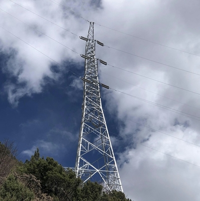 110 132kV 4 Legged Angular Steel Lattice Transmission Tower