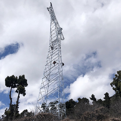 4 Legged High Voltage Galvanized Steel Lattice Transmission Tower