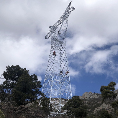 Hot dip galvanized Angle Iron 10 - 500kV Overhead Transmission Line Tower