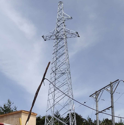 110kV 132kV 4 Legged Angular Steel Cellular Transmission Tower