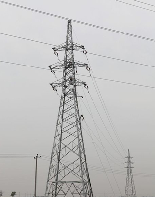10 - 1000KV HDG Angle Steel Double Circuit Lattice Transmission Tower