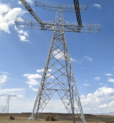 Overhead Line Steel Q235 Q345 Q420 132 KV Tower