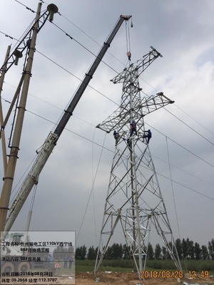 Hot Dip Galvanized Angel Steel 132 KV Transmission Line Tower