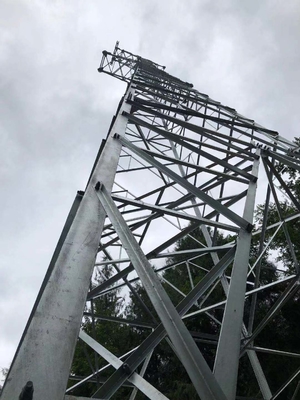 ASTM123 Galvanized 110KV Power Distribution Steel Lattice Tower