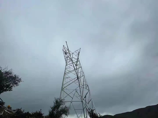 Hot Dip Galvanized Angle Steel Tower For 110KV Transmission Line