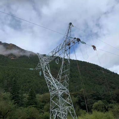 Hot Dip Galvanized Angle Steel Tower For 110KV Transmission Line