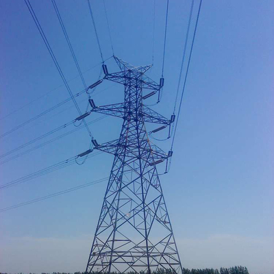 4 Legged Q345 Steel Lattice Transmission Tower