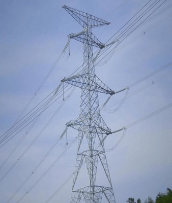 10 - 100M Lattice Steel High Voltage Transmission Towers