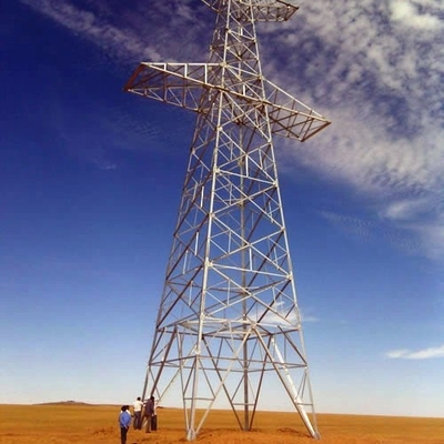 10 - 700KV HDG Lattice Transmission Steel Tower