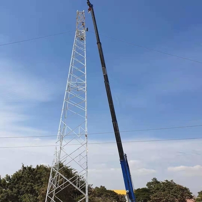 115KV Hot Dip Galvanized Telecommunication Steel Tower