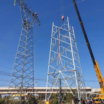 115KV Hot Dip Galvanized Telecommunication Steel Tower