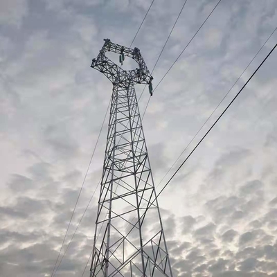 Q235B Q345B Q420 Steel Lattice Tower For Power Transmission