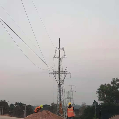 Q235B Q345B Q420 Steel Lattice Tower For Power Transmission