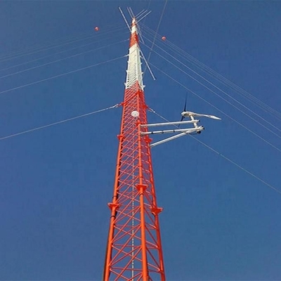 3 Legged Hot Dip Galvanized Q235 Q345 Steel Guyed Mast Tower
