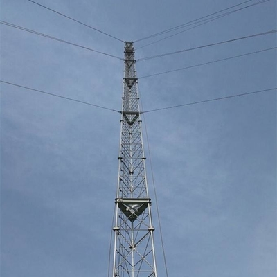 3 Legged Hot Dip Galvanized Q235 Q345 Steel Guyed Mast Tower