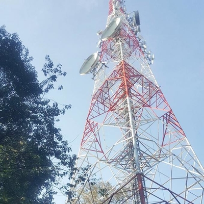 76m Self Supporting GSM Telecommunication Steel Lattice Tower