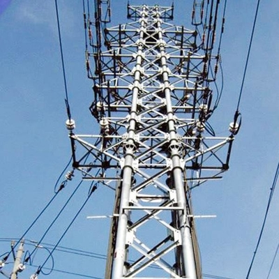 220kv HDG Q235B Q345B Steel Lattice Transmission Tower