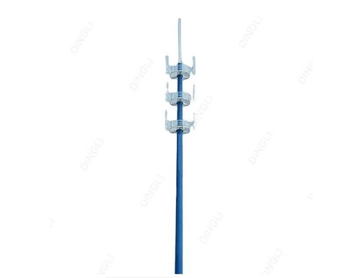 Hot Dip Galvanized Q345B Telecom Antenna Tower 100m