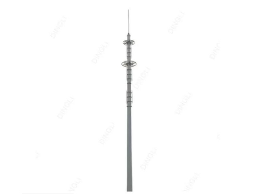 Hot Dip Galvanized Q345B Telecom Antenna Tower 100m