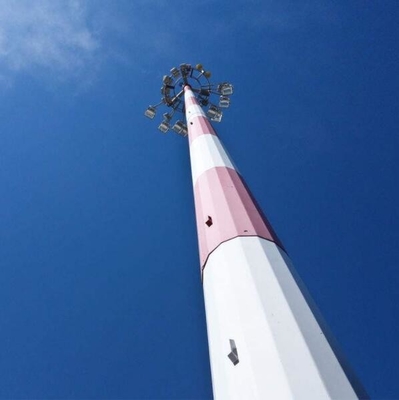 Galvanised Steel Monopole Antenna Tower For Telecom
