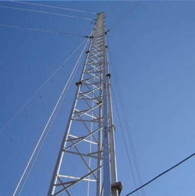 Self Support Tubular Telecom Tower 15 - 60m Height For Signal Transmission