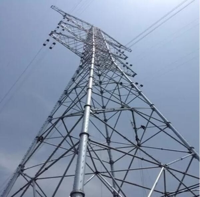 Transmission Line Galvanized Steel Q355 / Q255 Guy Wire Tower