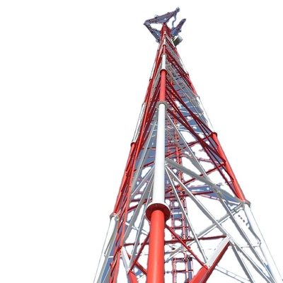 Galvanised Telecommunication 3 Legged Tubular Steel Tower 15m - 50m