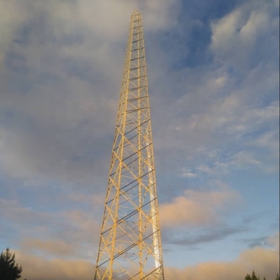 Tv Angular 100m Telecom Steel Tower With Hot Dip Galvanized