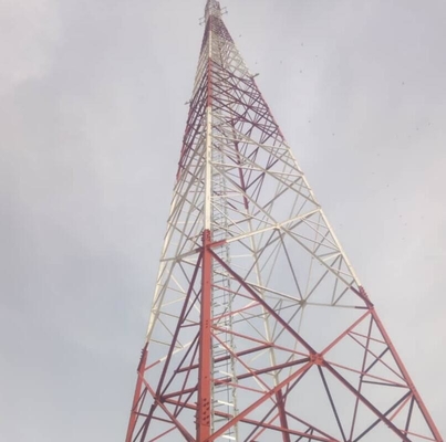 Transmission Line Polygonal Telecommunication Steel Tower Lattice Structure Q345B
