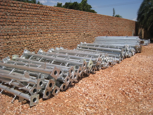 Monopole Self Supporting Hdg Telecommunication Steel Tower Tubular