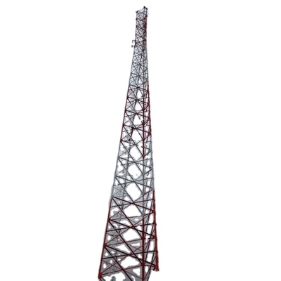 Q420 Telecommunication Steel Tower 4 Legs Angular Hot Dip Galvanized And Accessories