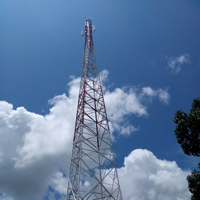 60m Hot Dipped Galvanized Telecommunication Steel Tower Q345