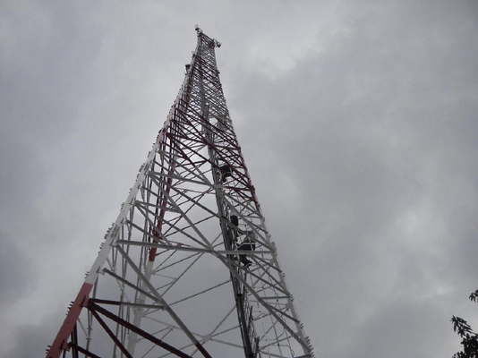Hot Dip Galvanization Telecommunication Tower 3 Or 4 Leg