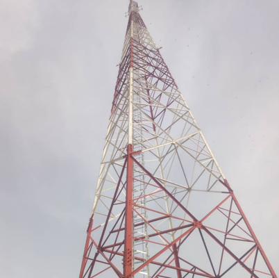 Hot Dip Galvanization Telecommunication Tower 3 Or 4 Leg