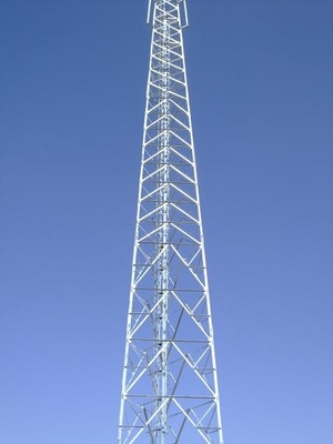 Tubular Telecommunication Steel Tower Hot Dip Galvanized Q355
