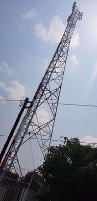 Gsm Telecommunication Lattice Tower Steel Q235B Electricity Self Supporting