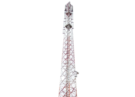 40m Telecommunication Steel Tower , Monopole Antenna Tower